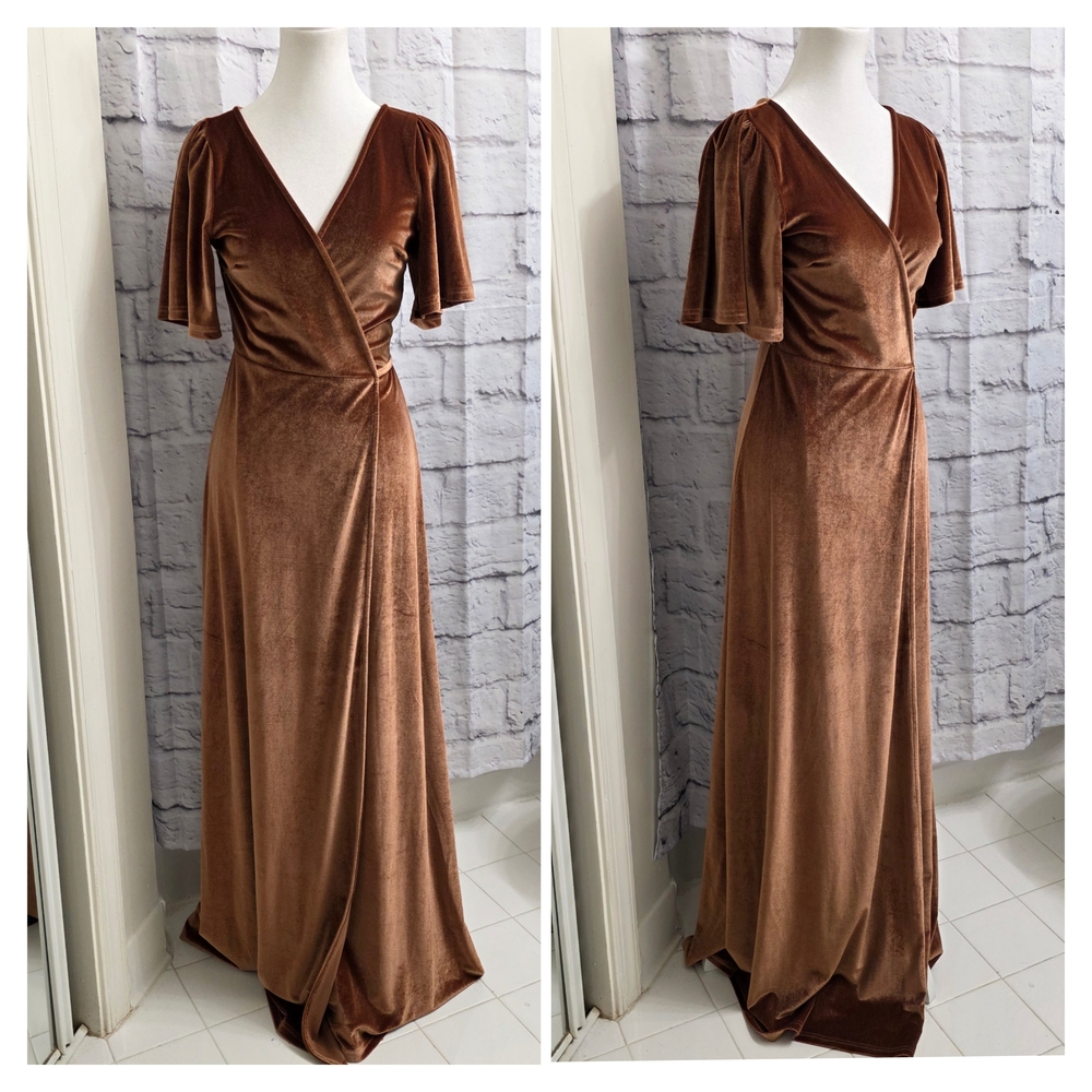 Baltic Born Brown Velvet Maxi Dress